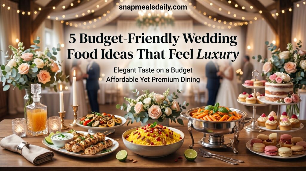 Elegant budget-friendly wedding food ideas with luxury-style presentation