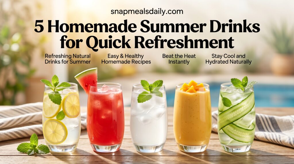 5 homemade summer drinks for quick refreshment