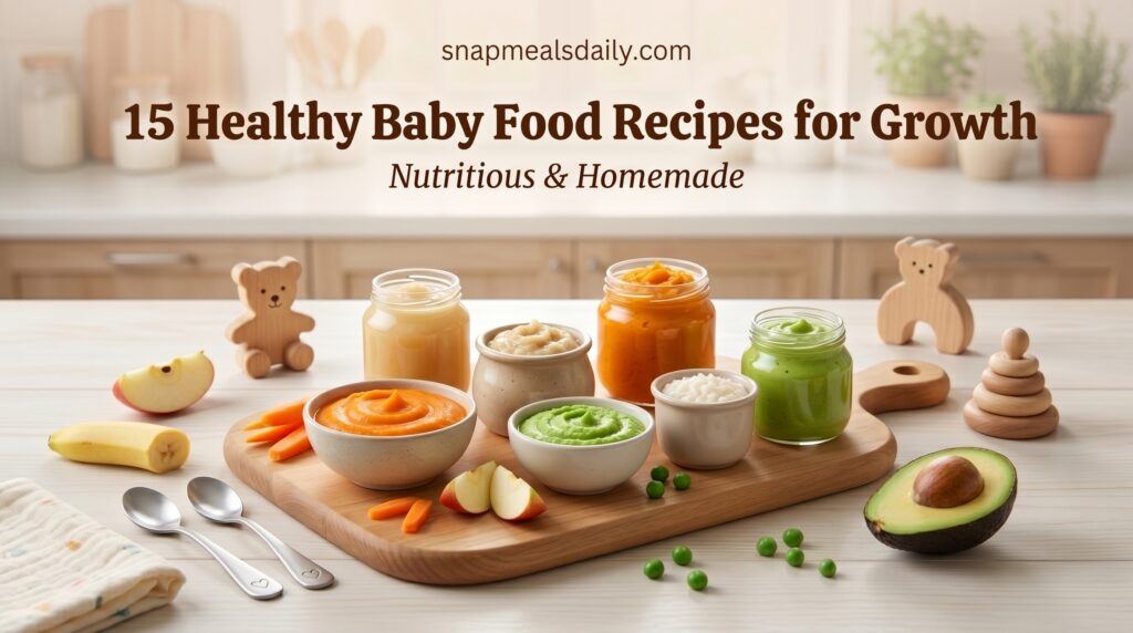 Healthy homemade baby food recipes for baby growth and nutrition