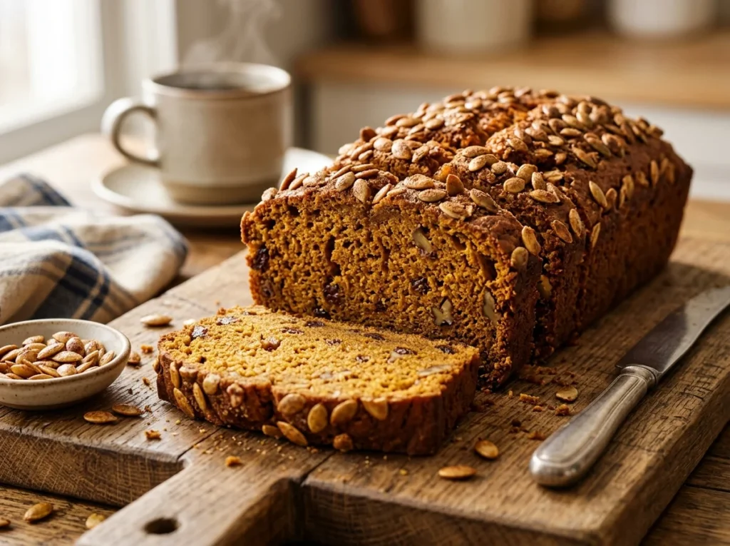Soft homemade pumpkin bread from classic Pumpkin Recipes.