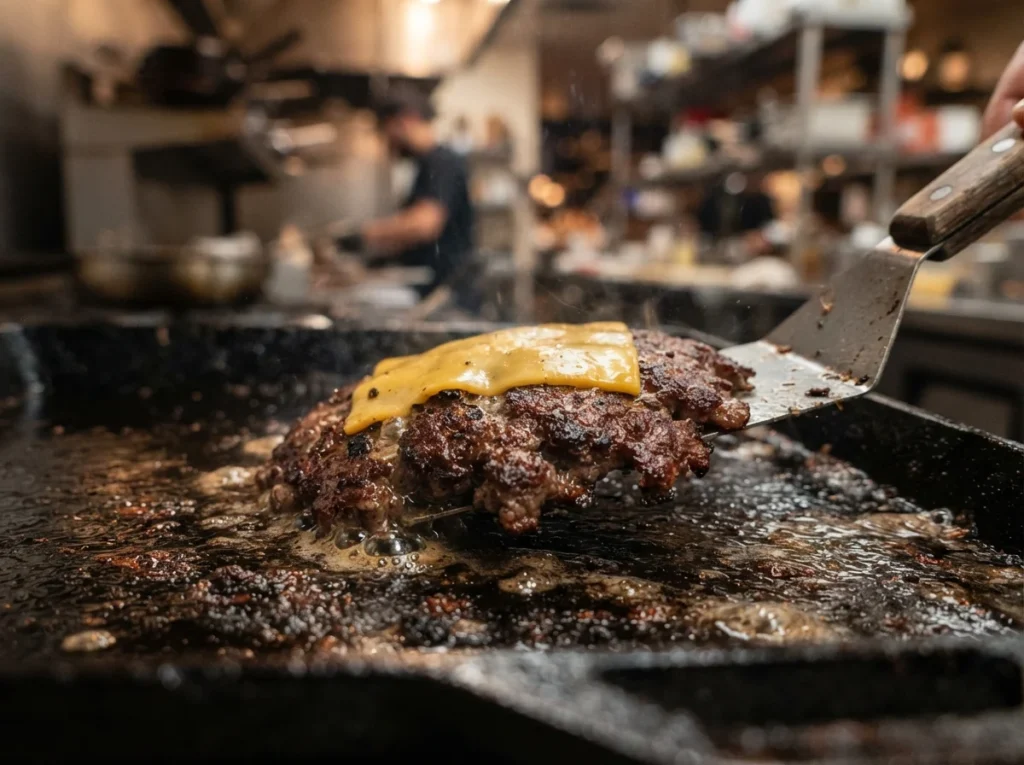 Simple seasoning technique for a flavorful homemade Smash Burger.